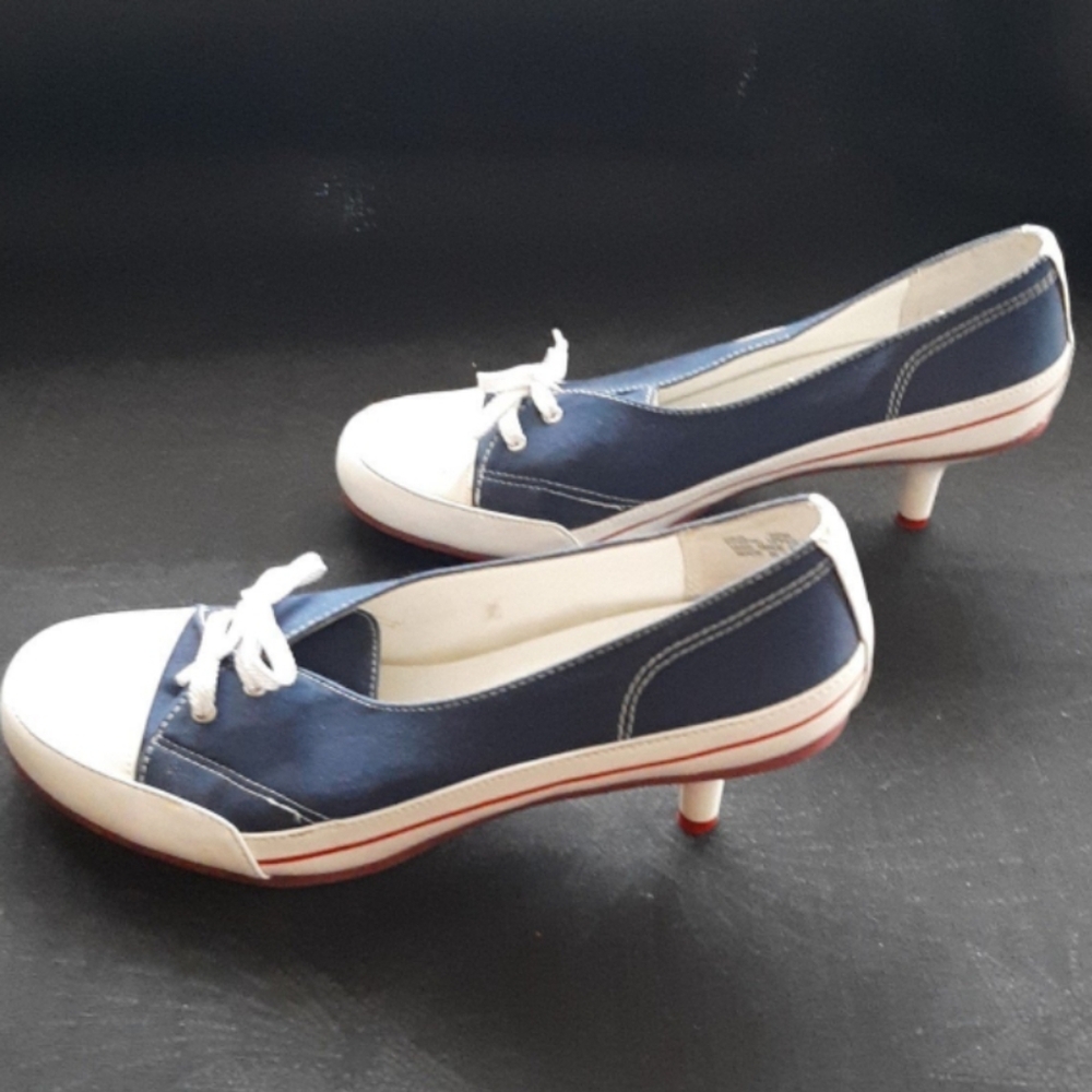 Vintage rampage denim sneaker kitten heel shoes sandal 90s y2k womens 8 - Picture 4 of 11